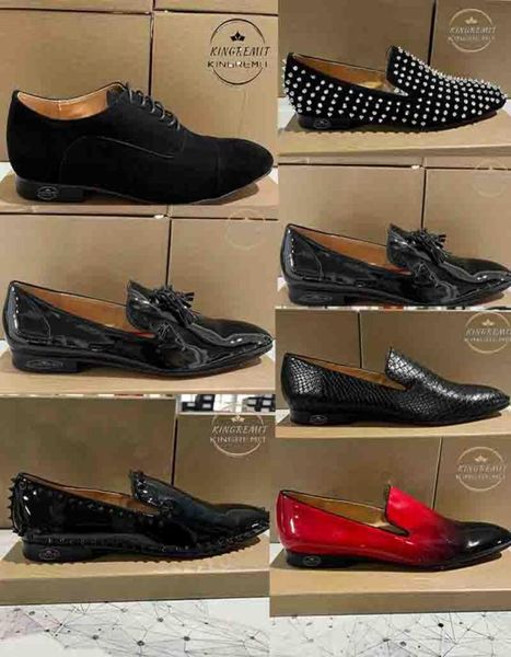

designer man dress shoes gentleman luxury pointed toe british style formal business spring and fall with box2099597, Black