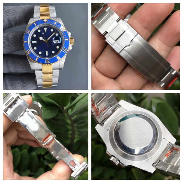 

High quality men's watch 40mm 904L stainless steel strap with dark blue dial watch luminous sapphire mirror waterproof watch Montre de Luxe Jason 007