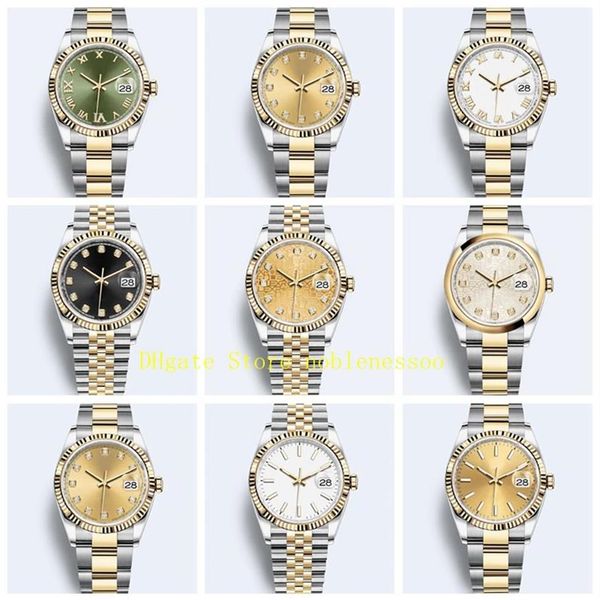 

20 style with original box midsize watch ladies men's 126233 two tone 36mm champagne diamond dial oyster jubilee band 126203 273d, Slivery;golden