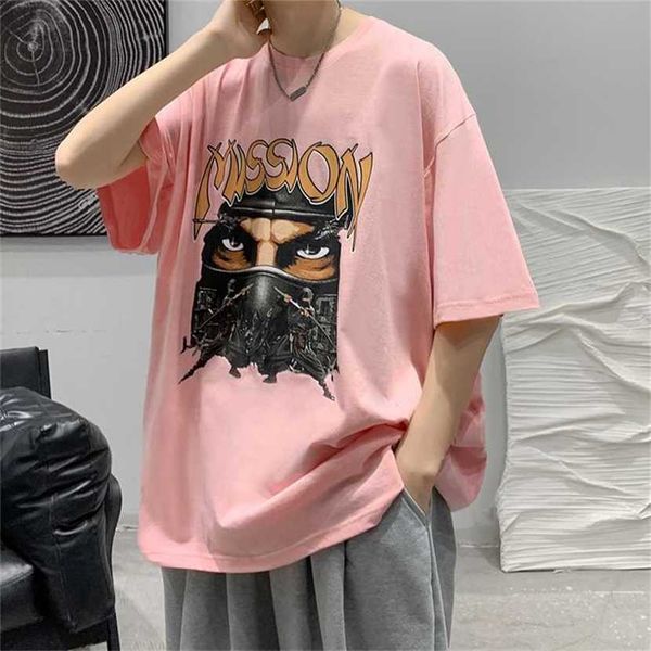 

24% off american trendy street printed short t-shirt for men's summer west coast black knight vintage half sleeved, White;black