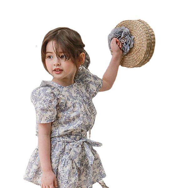 

clothing sets 1 13y baby girl clothes floral short sleeve ruffle shorts suits summer spring cotton girls set 2pcs cl923 230422, White