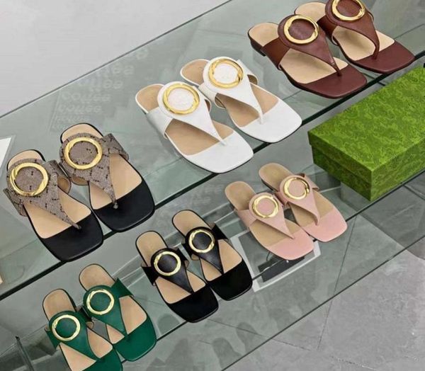 

slippers woman shoe beach slides designer shoes sandals lady loafers flip flops summer rubber bottom letter flat heel metal button1982655, Black
