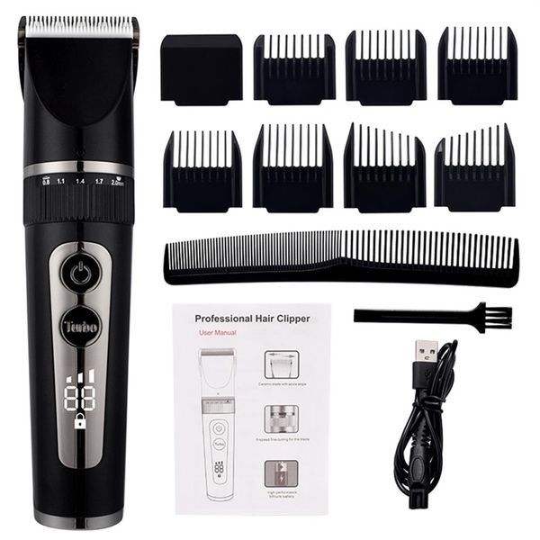 

full body washable electric hair clipper ceramic professional fine adjustable trimmer low noise cutting machine razor 220222265q