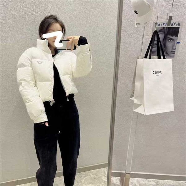 

20% off family autumn/winter new fashion simple classic triangle drawstring standing neck filled with full and warm cotton coat, Black