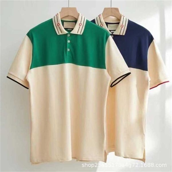 

22% off correct version of gujia short sleeve clothes double embroidered collar cotton polo shirt li same style, White;black