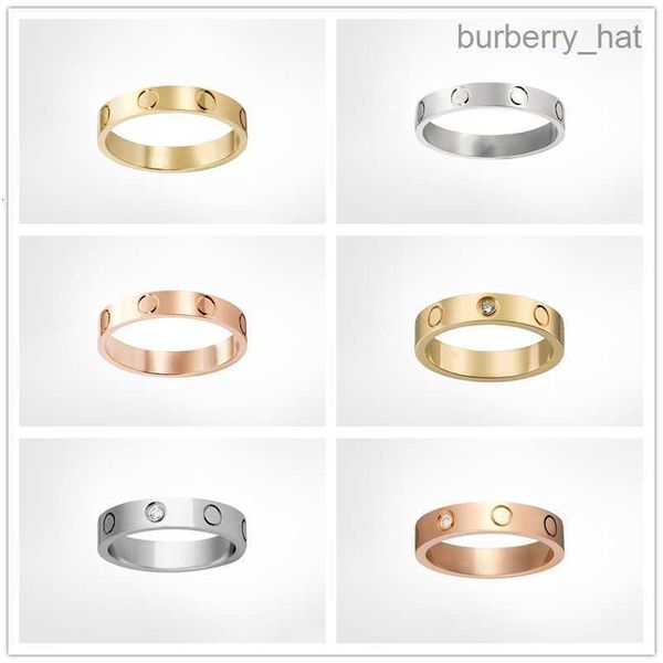 

love screw band rings classic luxury designer titanium steel jewelry men and women couples wedding rings holiday gifts, Silver