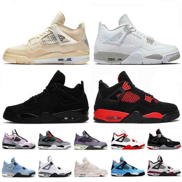 

jordn basketball shoes jumpman 4 women mens trainers red thunder 4s canvas canyon purple white oreo sail 2022 infrared black cat fire sports