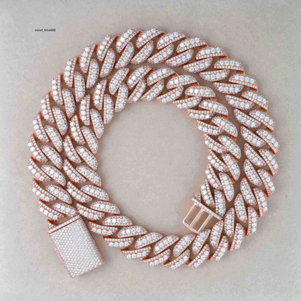 

pass diamond tester vvs moissanite 925 sterling silver miami cuban link chain