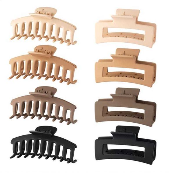 

pink barrette frosted grip set large keel bright face claw clip rubber paint hair clip banana clip makeup bath clip, Golden;silver