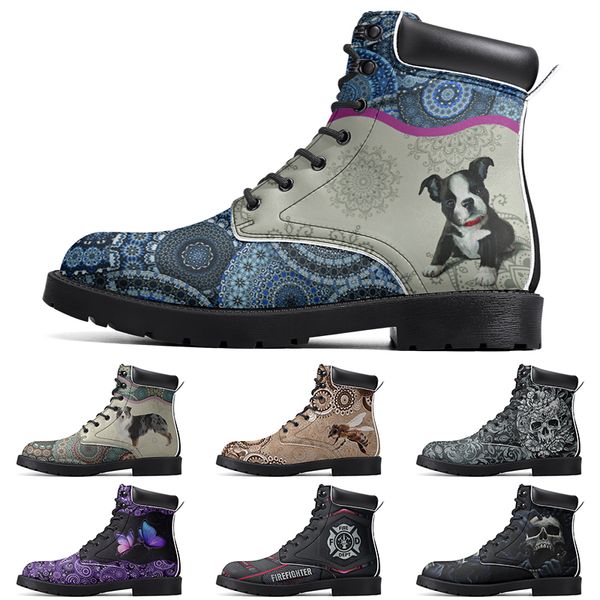 

Diy Fashionable Versatile Outdoor Boots Non-slip Winter Comfortable Casual Customized Elevated Classsic Black Boots