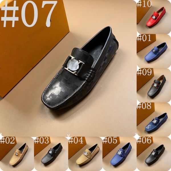

11model designer men loafers driving shoes big size 46 luxurious men leather shoes slip on moccasins wedding loafers luxury brand shoes, Black