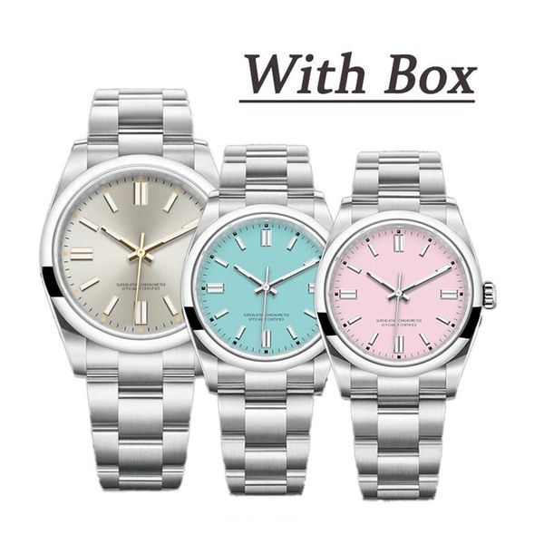

watchsc-automatic mechanical mens womens watch 36mm bezel stainless steel mens wristwatches 41mm waterproof luminous watches3256, Slivery;brown