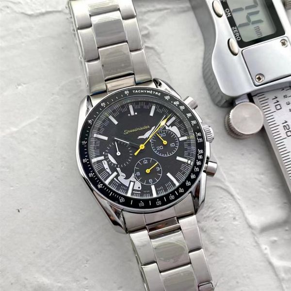 

2022 omeg new six stitches luxury mens watches quartz watch brand clock stainless steel strap men fashion accessories styl332d, Slivery;golden