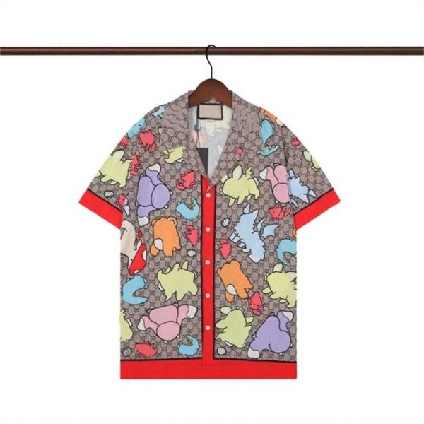 

2023 men designer shirts summer shoort sleeve casual shirts fashion loose polos beach style breathable tshirts tees clothing size -3xl, White;black