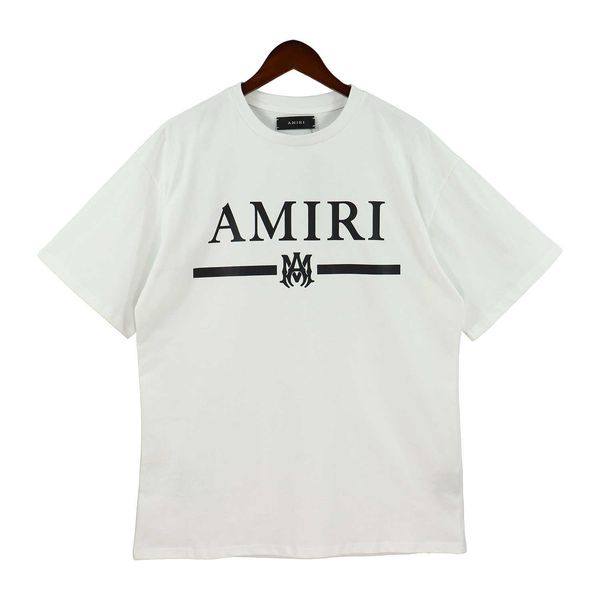

designer clothing tees tshirt amiiri early spring new product men's printed t-shirt high street casual loose street men's short sl, White;black