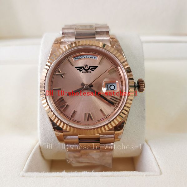 

wholesale 21 style bpf maker mens watch 40mm 228235 228236 rose gold roman dial watches sapphire glass 2813 automatic mechanical movement me, Slivery;brown