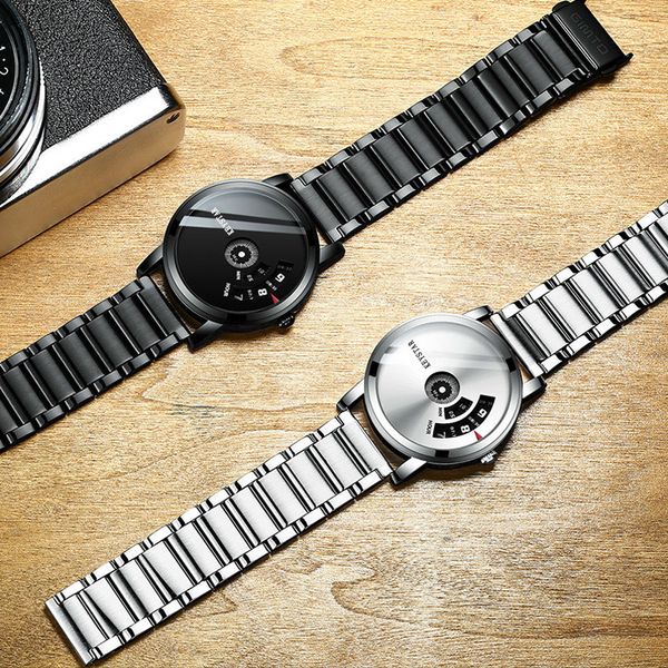 

stainless steel male watch automatic watch mens wristwatch fashion diamonds bezel luxury watch, Slivery;brown