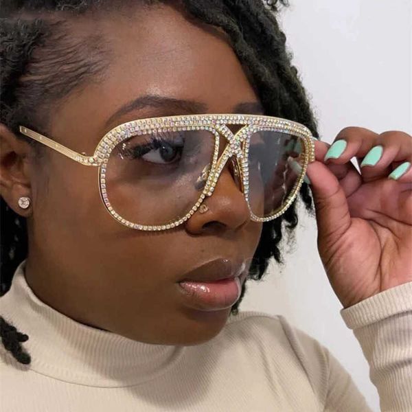 

sunglasses women sunglasses new luxury rhinestone oversized glasses frame men vintage brand designer diamond eyewear oculos de sol feminino, White;black