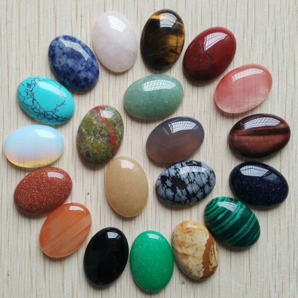 

other 20pcslot wholesale 18x25mm sell natural stone mixed oval cab cabochon teardrop beads for jewelry making 230422