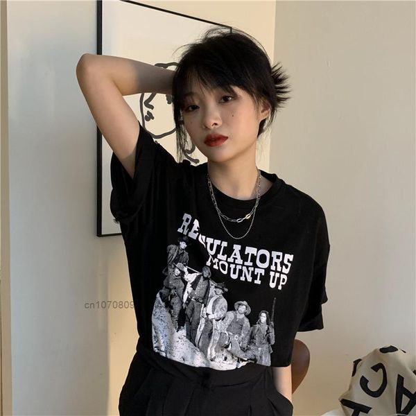 

t-shirt streetwear harajuku fashion short sleeve t shirt women summer loose casual trendy t shirt y2k girl gothic graphic oversized, White