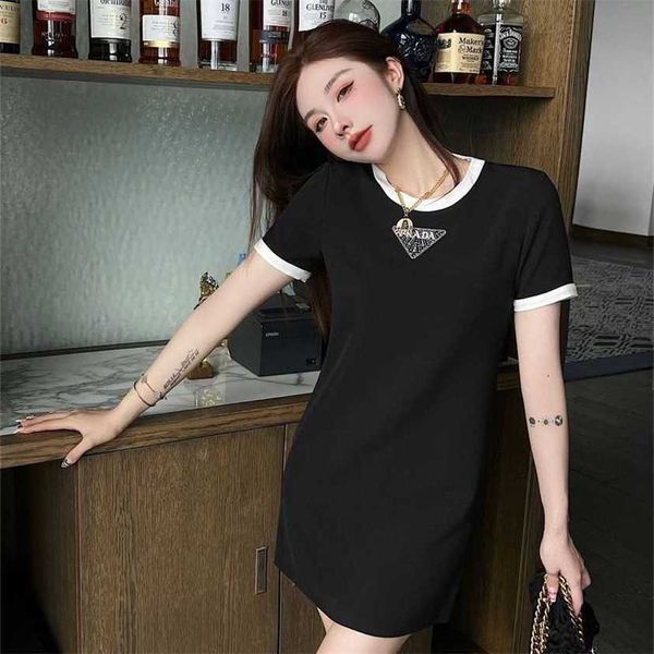 

24% off family spring/summer new fashion chest diamond triangle slim fit dress, Black;gray