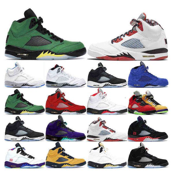 

5s basketball shoes oreo 5 mens trainer raging red alternate grape hyper royal sports sneaker athletic size 7-13