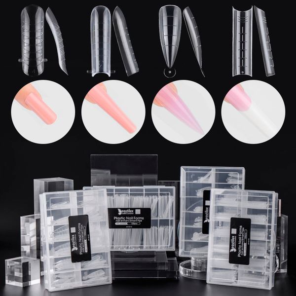 

other items beautilux plastic nail forms quick building dual poly acryl extension oval stiletto almond french s tips capsules 230422