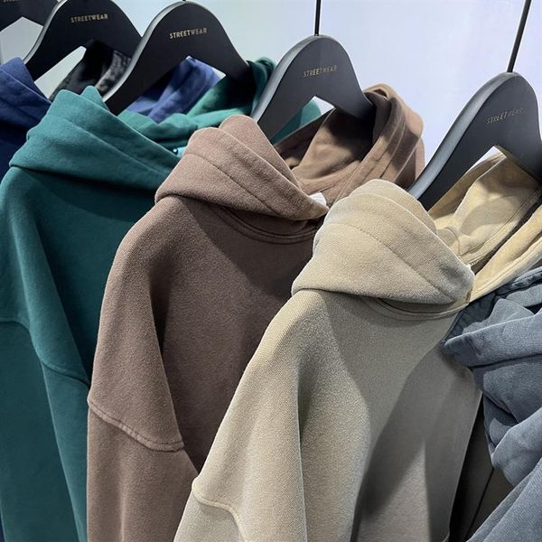 

2023 heavy fabric hoodie washed men women hoodies sweatshirt pullovers hooded270a, Black;brown