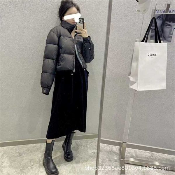 

24% off autumn/winter new triangle stand neck bread down cotton coat fashionable design easy concave shape versatile, Black