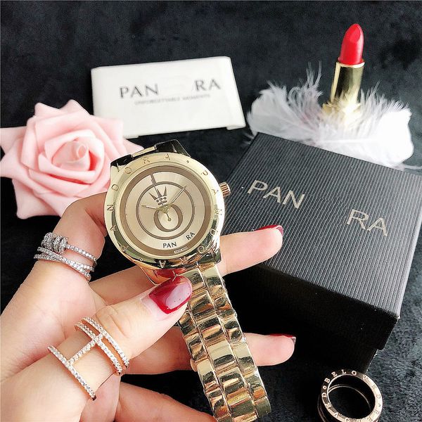 

luxury brand design 14k gold women's party watch, Slivery;black