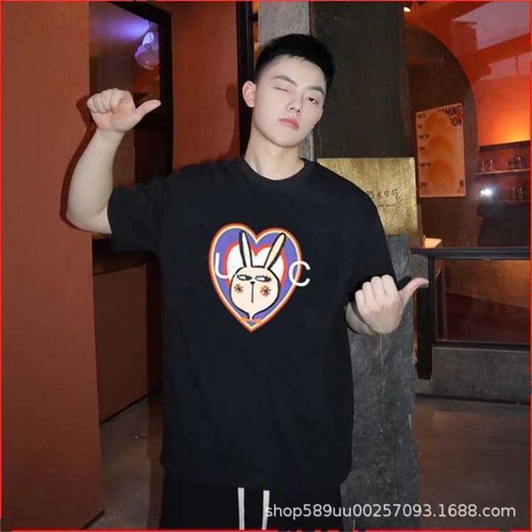 

22% off spring and summer new t-shirt home fashion gujia kawaii stupid cute cartoon round neck short sleeve unisex, White;black