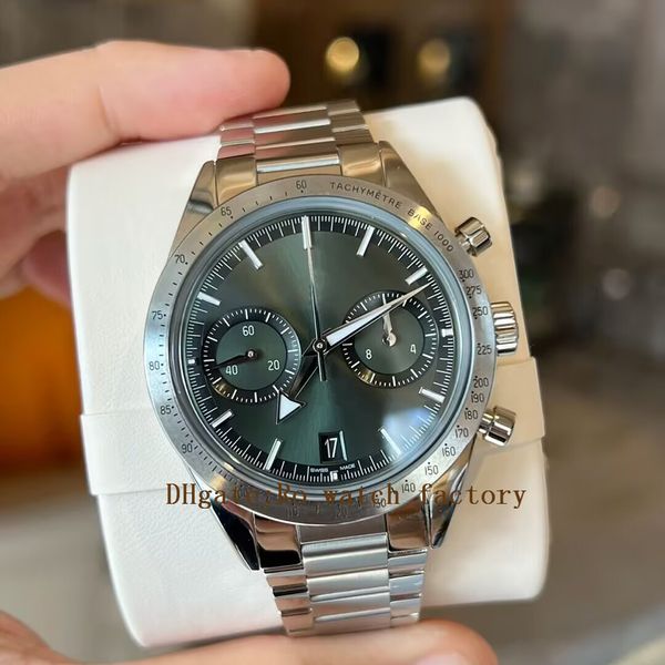 

men watch 40.5mm cal.9906 ovement mechanical automatic men's wristwatches speed master 57 sapphire glass back transparent, Slivery;brown