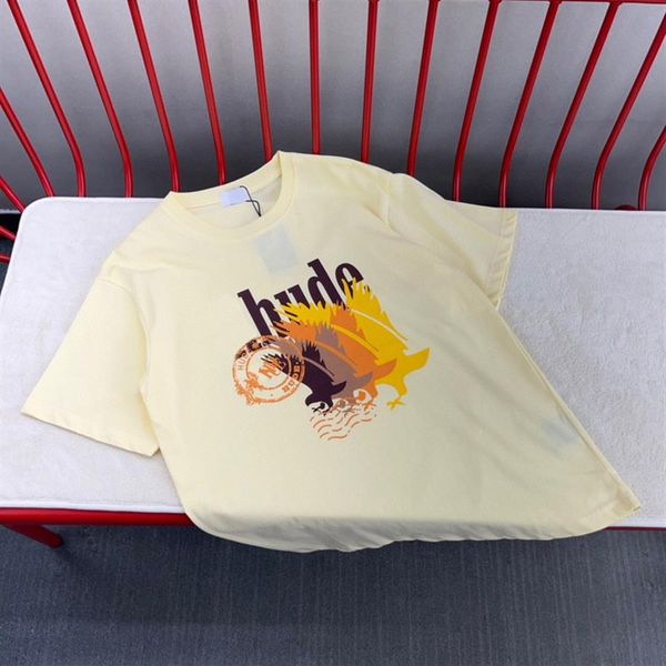 

22fw usa eagle graffiti tee t shirt high street summer men women skateboard casual streetwear tshirt258f, Black;brown