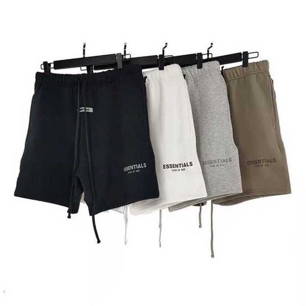 

22% off new street fashion double-thread letter embroidery reflective leisure terry shorts capris, White;black