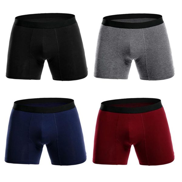 

mens underwears underpants boxers shiping male sports style closed boxers breathale underpant 4pcs lot solid colors plus si329k, Black;white