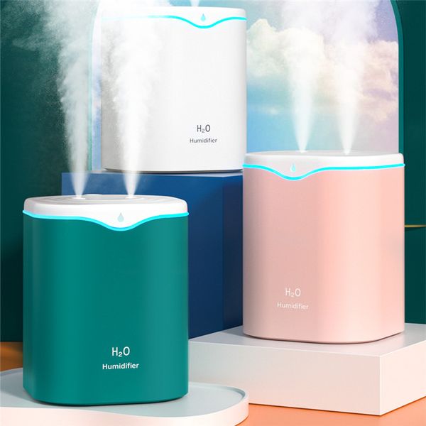 

2000ml double jet humidifier aromatherapy diffuser usb charging portable essential oil diffuser cold mist for bedroom home fragrance