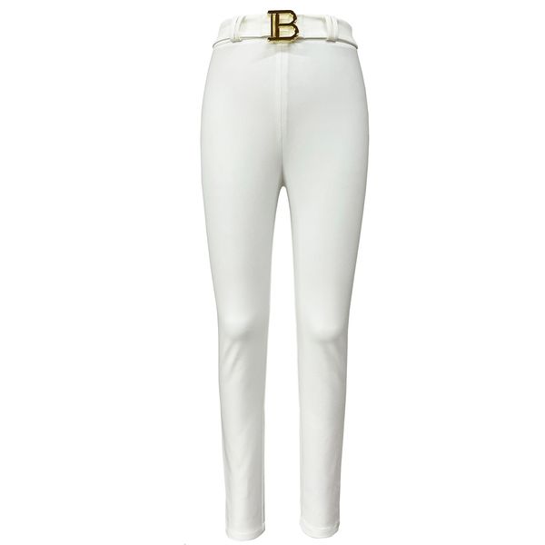 

women's pants capris high-quality products spring and autumn slim fit and slim trousers fashionable ladies bag hip pants 230422, Black;white