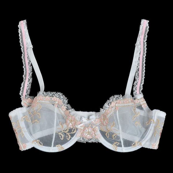 

yandw women bra floral lace embroidery transparent ultra thin 70 75 80 85 90 95 100 a b c d e f eu us uk size standard 210623212s, Red;black