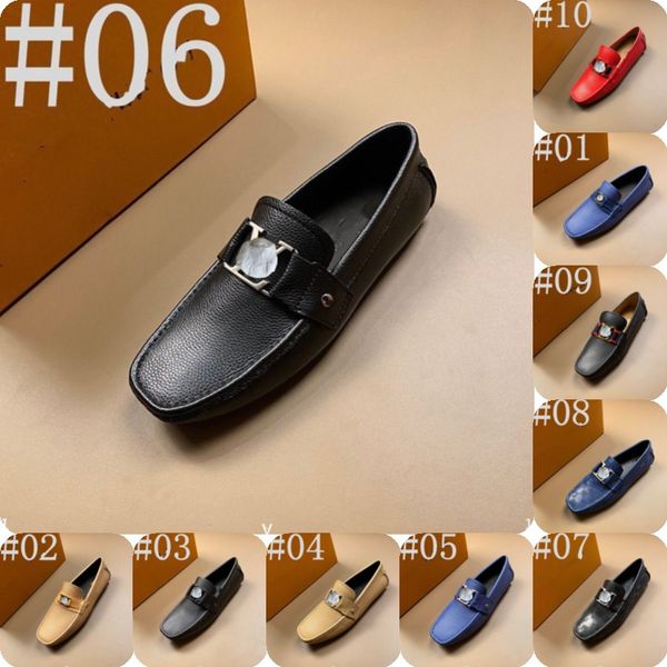 

11model genuine leather designer mens shoes casual luxury brand men loafers moccasins breathable slip on male driving shoes brown plus size, Black