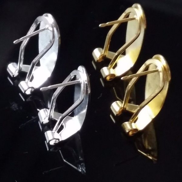 

chains taidian fingernail earring posts gold silverplated jewelry findings accessories 100pieceslot 230422, Silver