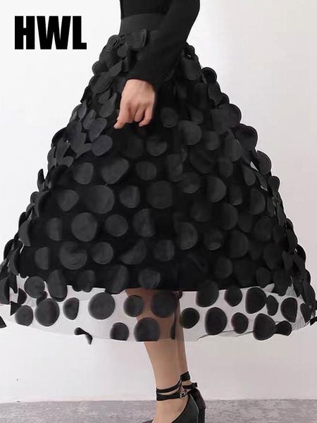

dresses vintage aline tulle skirt large size swing female 2022 threedimensional skirt formal high low asymmetrical tulle skirt, White;black
