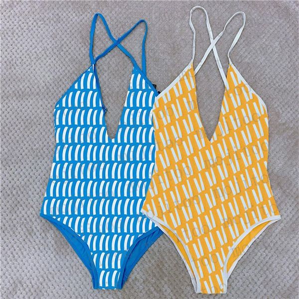 

wave letter swimsuits womens designer swimwear bikinis summer vacation bathing suits beach wear229z, Black