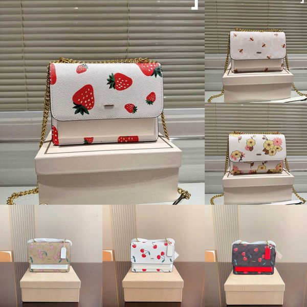 

shoulder bag leather designer bags cute strawberry cherry crossbody bag elegant shopping beach messenger purse lady luxurys handbags 220423
