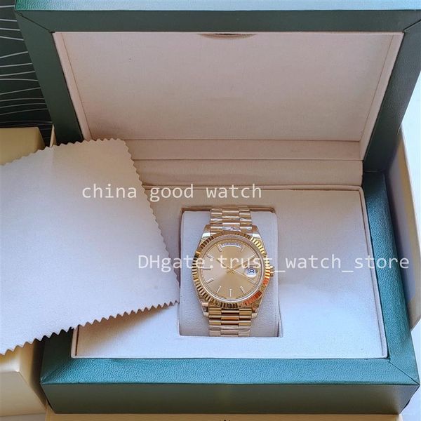 

14 style menes watch bp factory 40mm automatic 2813 movement yellow gold dial date 904l steel strap bpf sapphire business fashion 240b, Slivery;black