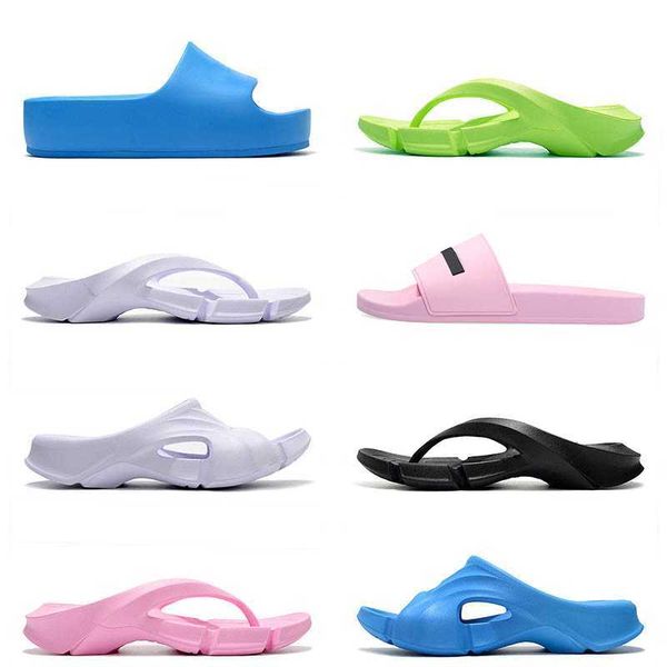 

og thong flip flops casual shoes triple s 3.0 molded platform chunky shoes water walker women mens designer slippers paris flat sandals rubb, Black