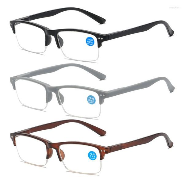 

sunglasses rbenn 3 pack anti blue light reading glasses men women ultralight half frame computer readers with spring hinge 1.50 2.0 2.50, White;black