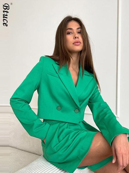 

dress women elegant folds shorts suits crop blazer jackets and straight culottes 2 pieces sets 2022 ladies stylish short blazer sets, White