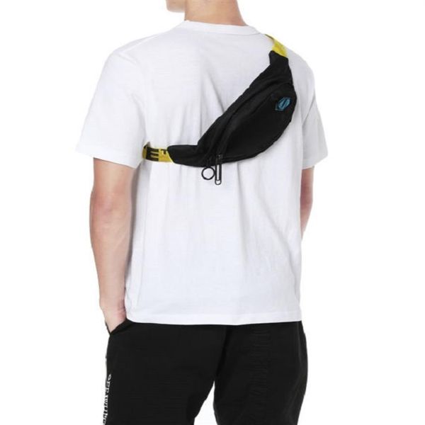 

brand designer mini men yellow black canvas belt high shoulder bag chest bags multi purpose satchel off shoulder bag messenger2198