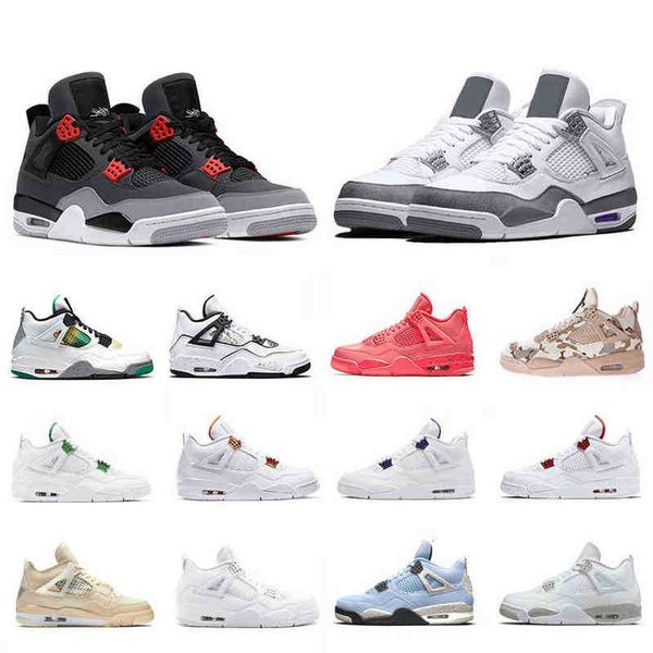 

jumpman 4 4s mens women basketball shoes infrared sail black cat white oreo gum lightning wild things university blue metallic men trainers