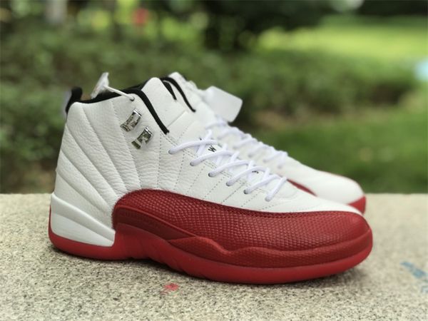 

basketball designer shoes jumpman 12 bright cherry red gs casual lifestyle shoes with original box